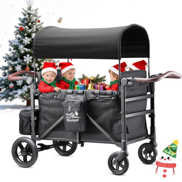 ABC Kids Kinderwagen Faltbar mit Dach 5-Punkt-Gurt Höhenverstellbarer Griff