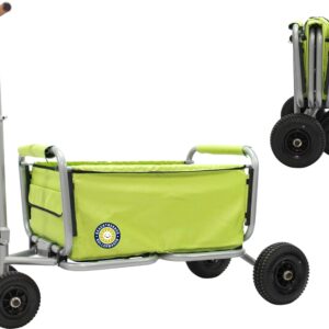 Beachtrekker Life Faltbarer Bollerwagen mit Feststellbremse, Solid Gummiräder (Grün)