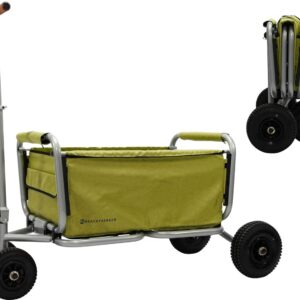Beachtrekker Life Faltbarer Transportwagen mit Feststellbremse, PU-Reifen, Olive