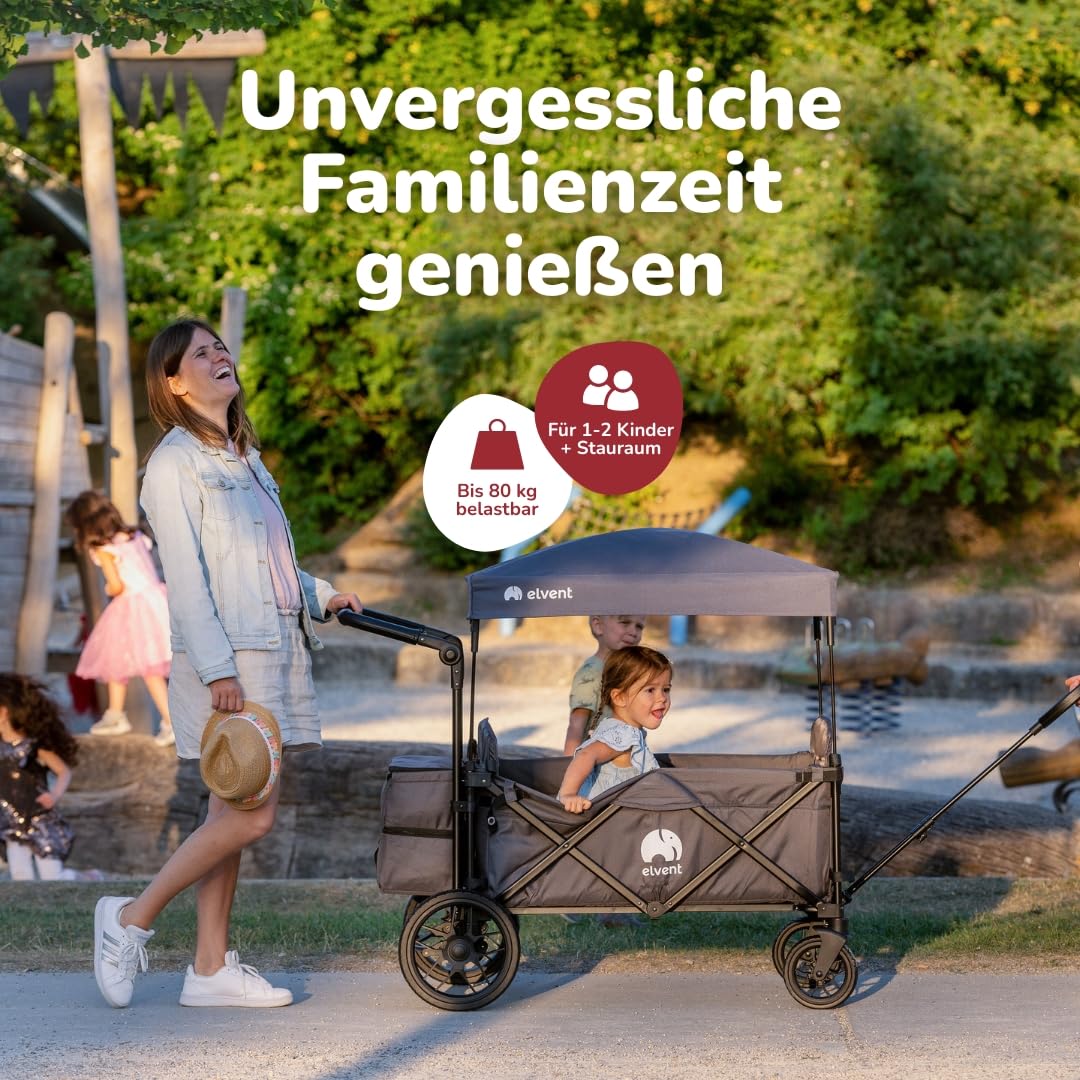 elvent® Kinderkombikinderwagen Allrounder mit Dach, 5-Punkt-Gurt, Offroad-Räder