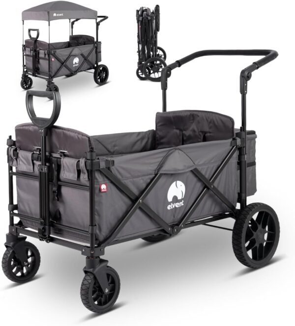 elvent® Kinderkombikinderwagen Allrounder mit Dach, 5-Punkt-Gurt, Offroad-Räder