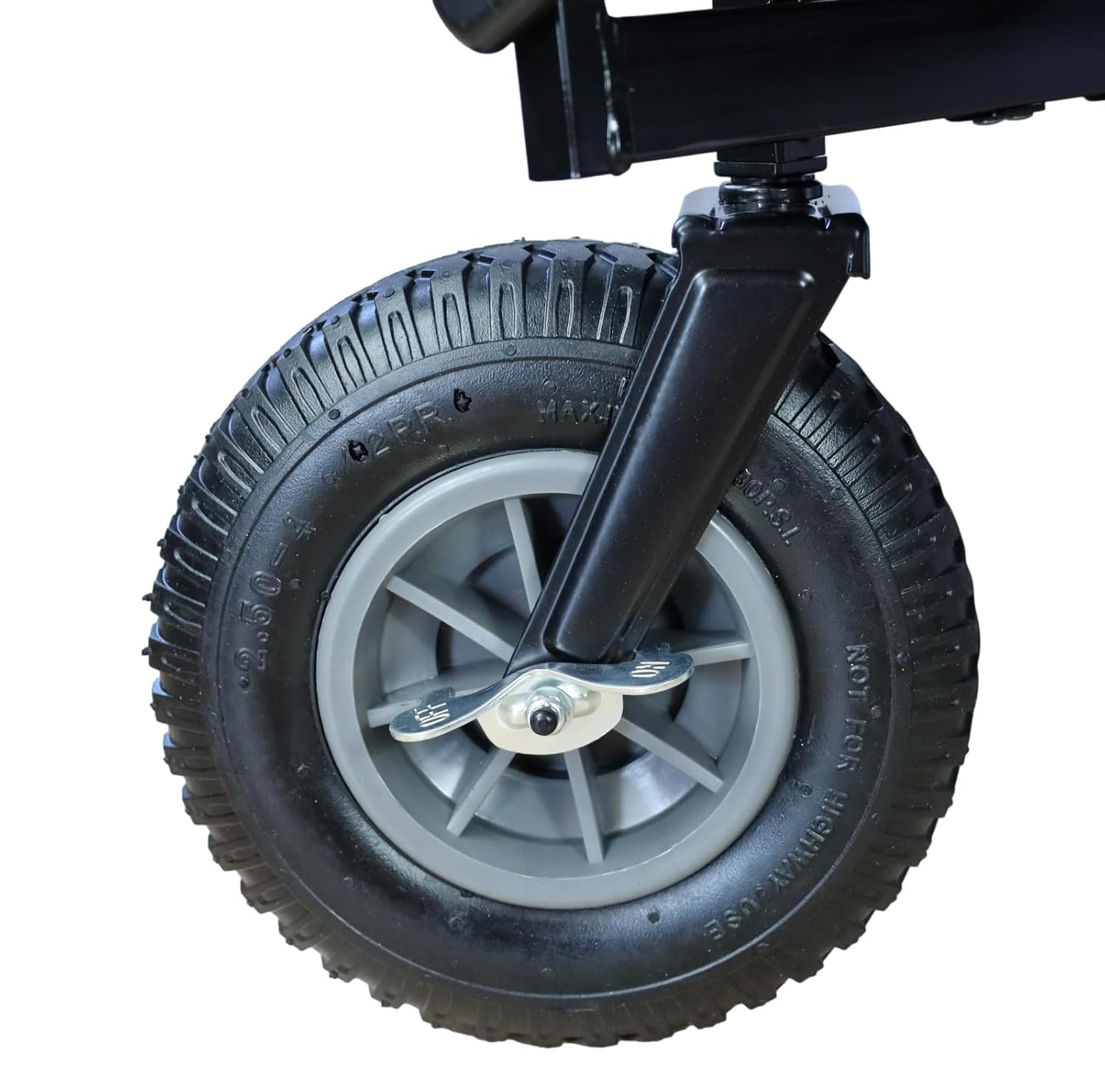 FROSAL Nick PRO Faltbarer Bollerwagen mit Bremse, Luftreifen, Graues Dach