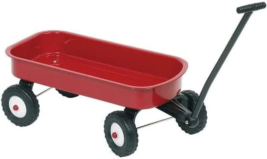 GoKi Holzanhänger mit Deichsel & Kippfunktion – robuste Holzqualität, fördert die Motorik bei Kindern durch Schieß- und Ziehspielzeug für innen und außen