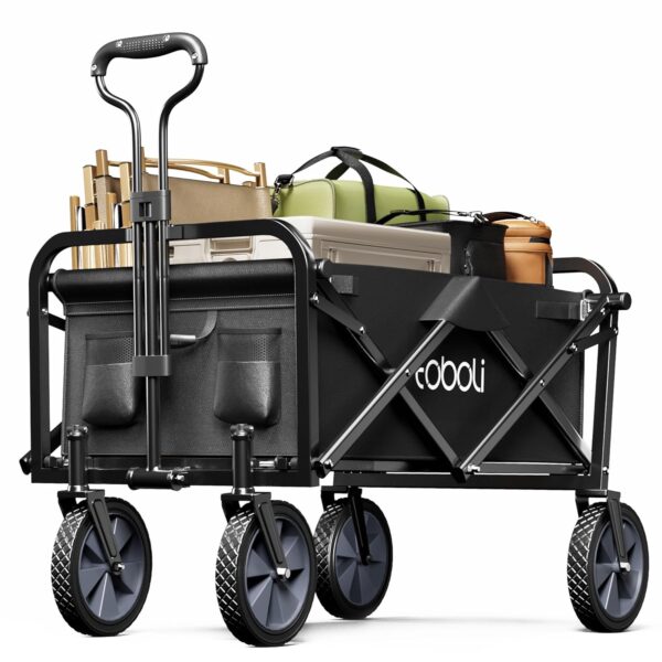 Handcart Faltbarer Teleskopgriff, Tragfähigkeit bis 100 kg, ideal für Einkauf, Garten, Reisen