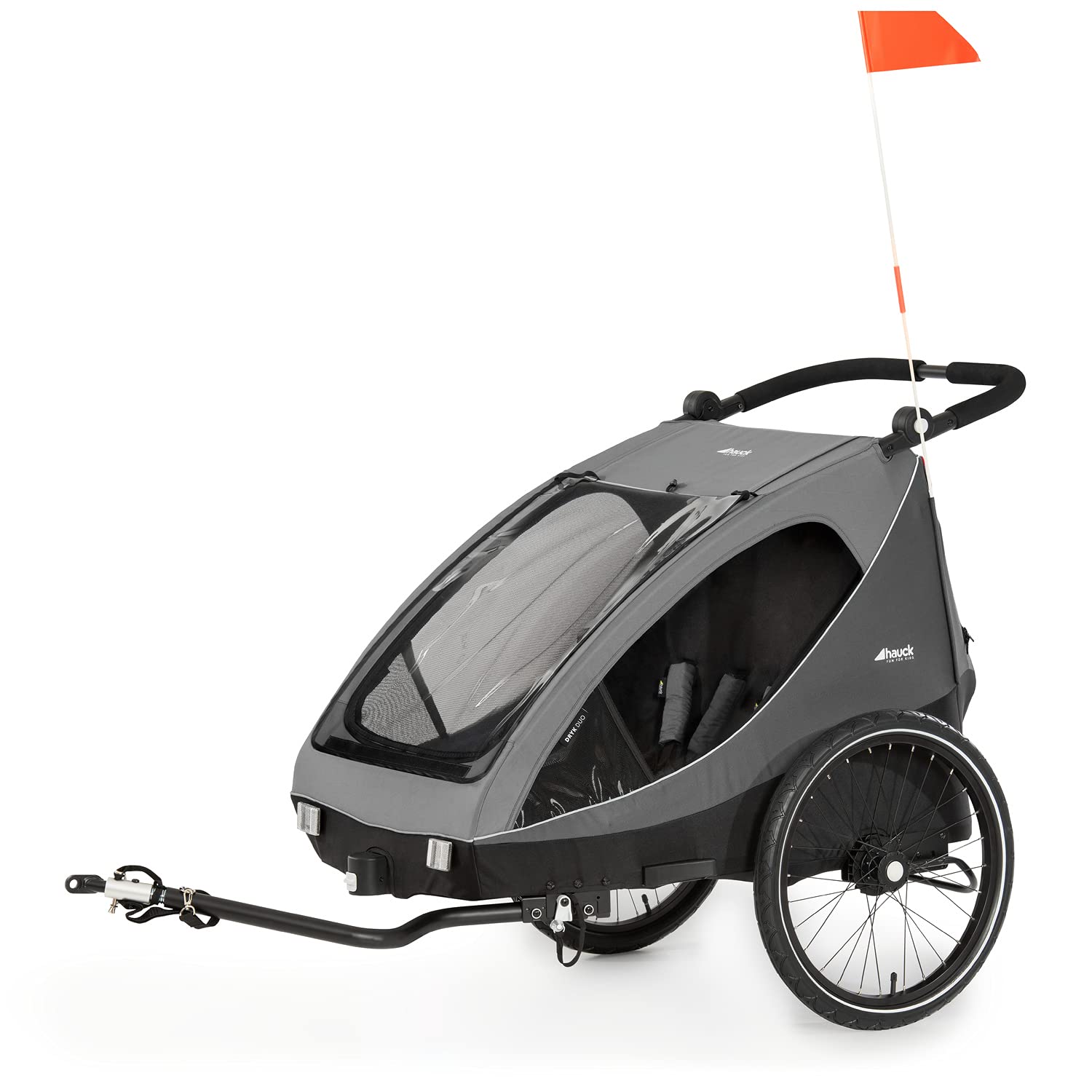 Hauck Dryk Duo 2-in-1 Kinderfahrradanhänger klappbar, 6-36 Monate, 120 cm, 22 kg