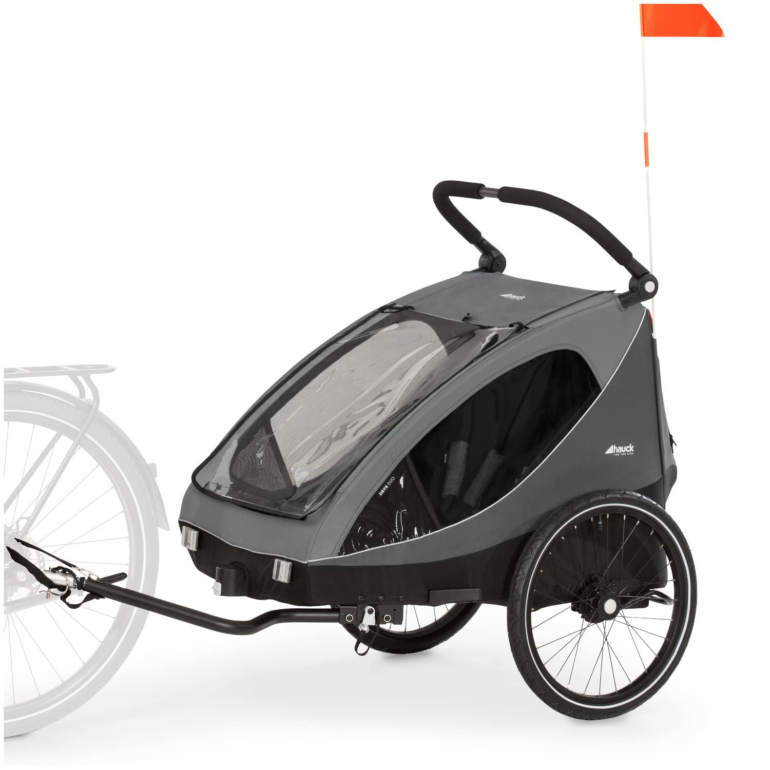 Hauck Dryk Duo 2-in-1 Kinderfahrradanhänger klappbar, 6-36 Monate, 120 cm, 22 kg