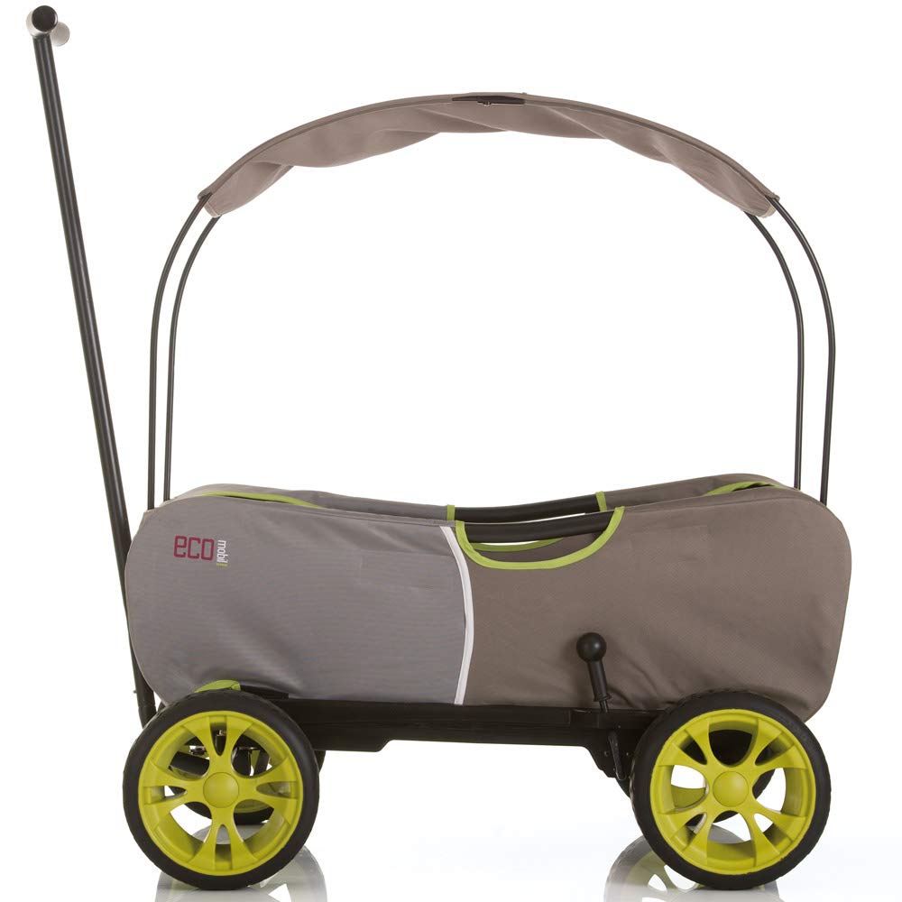 Hauck Eco Mobile Kinderbuggy – Klappbar, Sonnendach, gepolsterte Sitze, 50 kg Tragkraft – Waldgrün