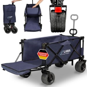HAWEX Klappbarer Transportwagen 100 kg Bremsfunktion Breite Räder