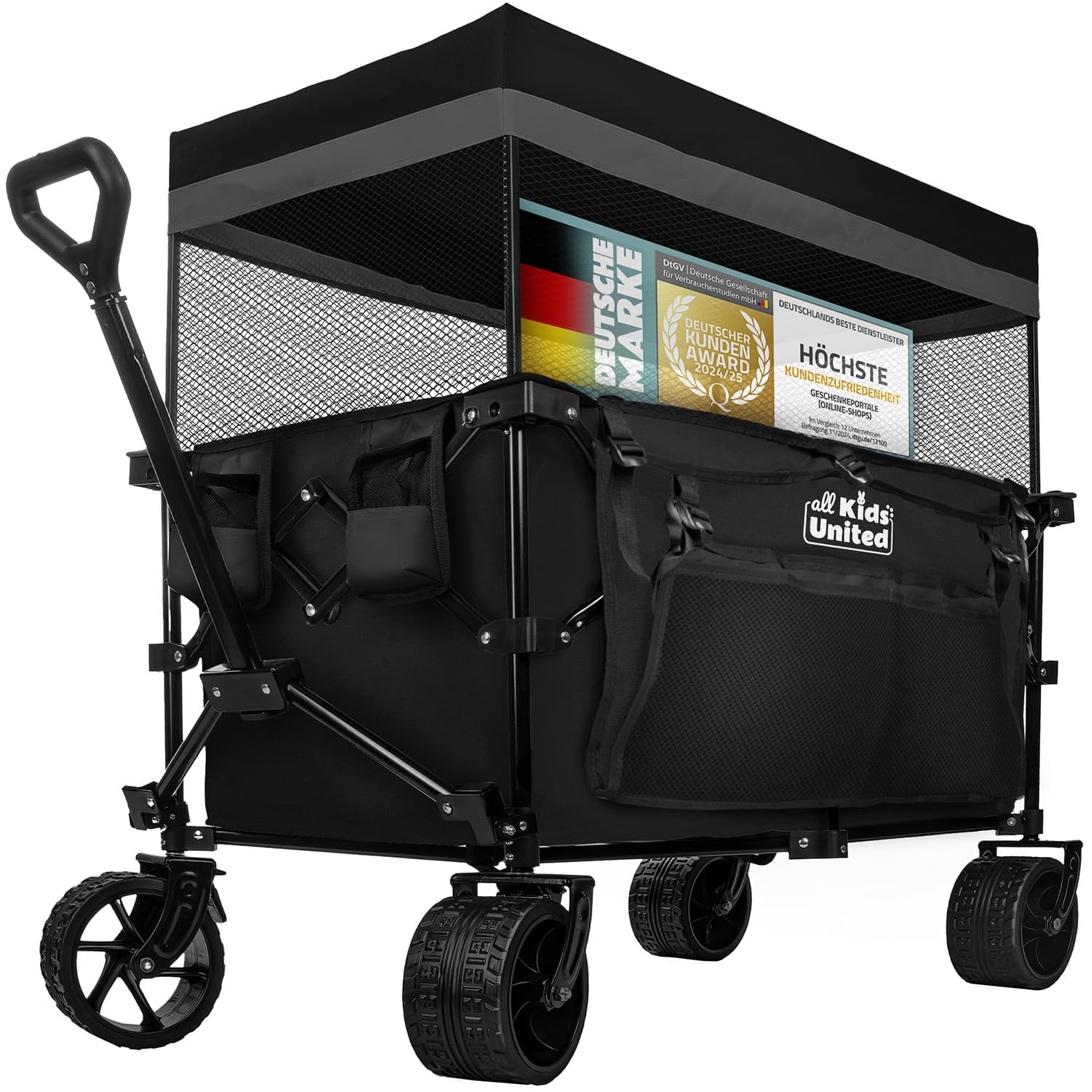 Hawkins Faltbarer Transportroller 90 L 150 kg XXL Räder mit Bremse