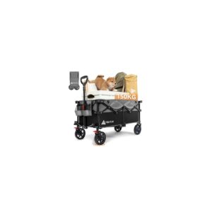 HIKENTURE Klappwagen 135 L, 150 kg Tragkraft, faltbar mit Bremse für Camping & Strand