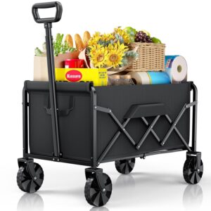 Klein Kitsure Klappleiterer Wagen – Robust, Hartplastikräder, 71x43x91 cm, Schwarz