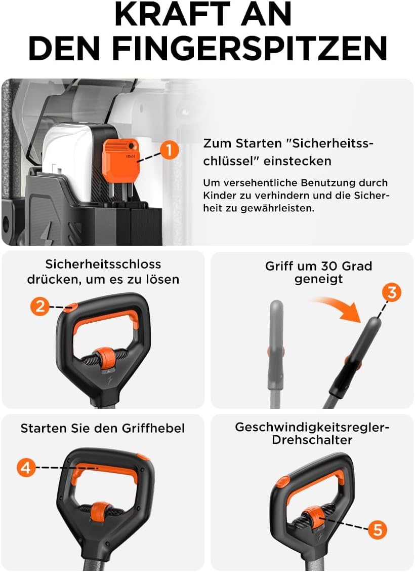 Litheli Elektro Trolley faltbar, 200 L, 60 kg, mit Bremse, 2 Batterien, Beige