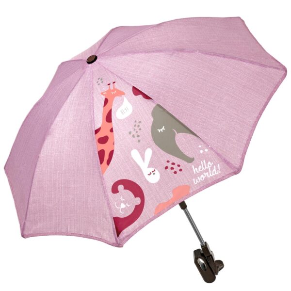 PERLETTI Kinderwagen-Parasol mit UV-Schutz, verstellbarer Universalhalter, manuelle Öffnung, 68 cm