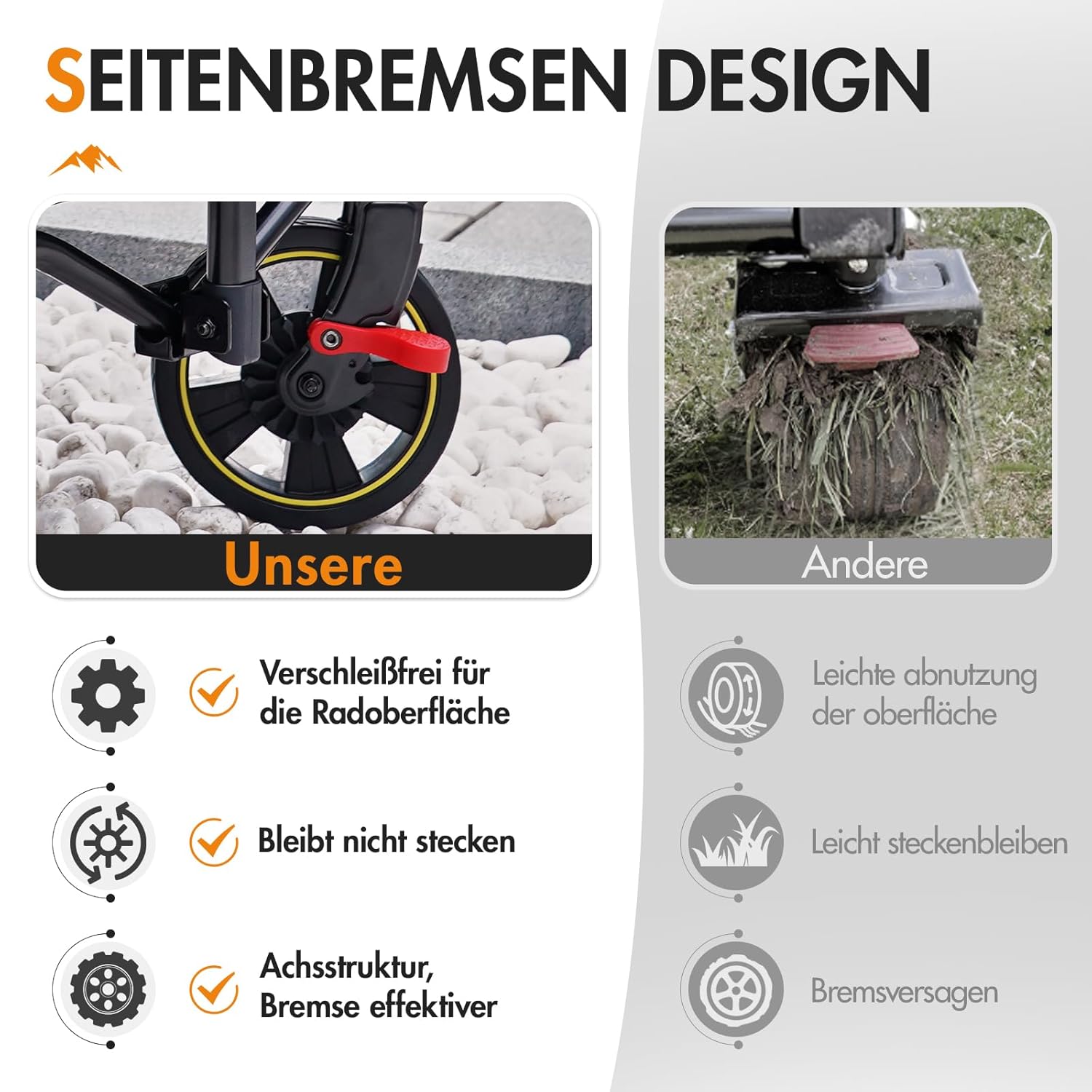 Portal Handcart XXL Faltbar – 120 kg Tragkraft, Getränkehalter & Seitentasche