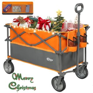 PORTAL Klappleiter Wagen 225L XXL 120kg Tragfähigkeit Getränkehalter Seitentasche