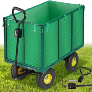 tectake® Klappwagen 544 kg Tragkraft mit faltbaren Seitenwänden & Hakenleiste