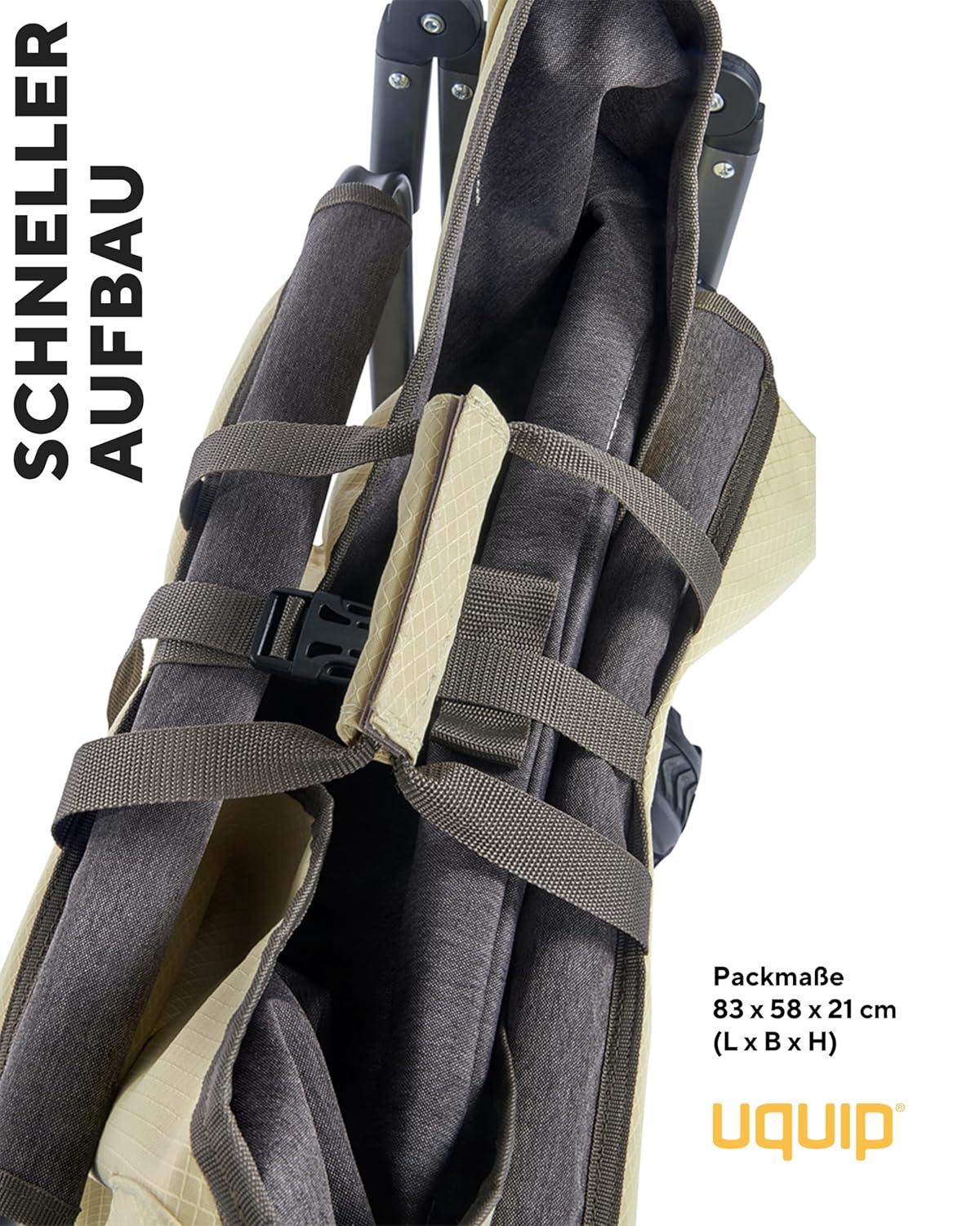 Uquip Beachhandwagen – robust, faltbar, hohe Tragkraft für Strand & Garten