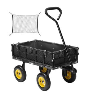 VIVOHOME Transportroller 181 kg Tragfähigkeit 80 cm Pneumatikräder Klappbarer Griff